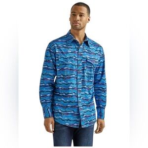 Wrangler Men’s Classic Fit Long Sleeve Western Shirt Size XL NWOT